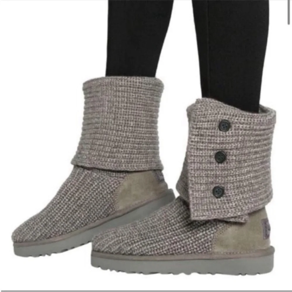 Ugg Classic Knit Cardy Sweater Boots Size 6